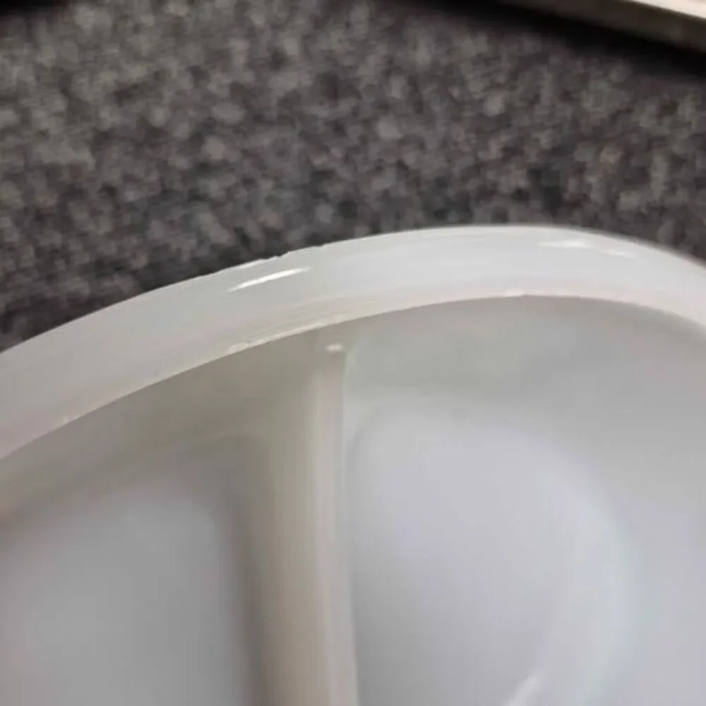 Vintage Glasbake Daisy Milk Glass Set  (2) Divided Dishes & (1) Round 2-Qt Bowl
